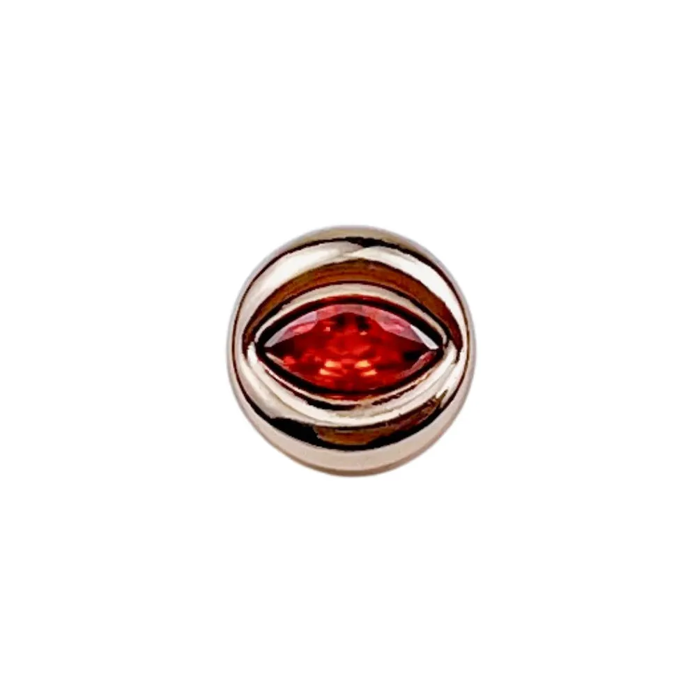 11mm Evil Eye Thin Eye Zircon Metal Button for Women Blouses 20pcs