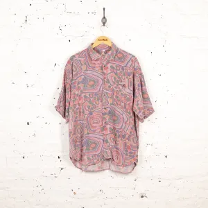 90s Pattern Party Shirt - Purple - XL