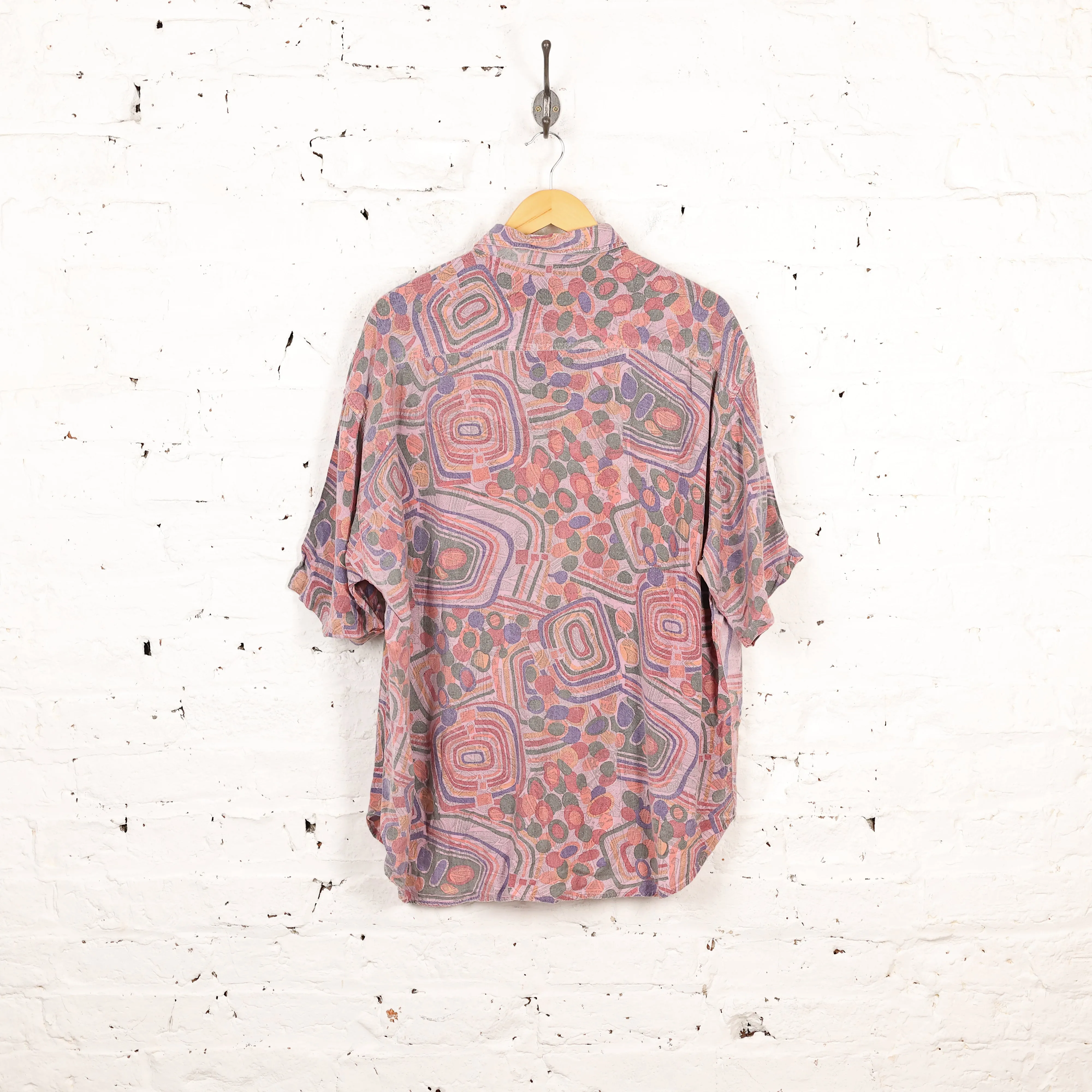 90s Pattern Party Shirt - Purple - XL