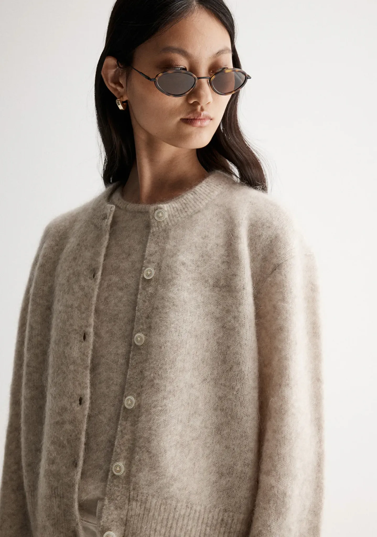 ABIGAIL Knit Cardigan | WHITE MARLE