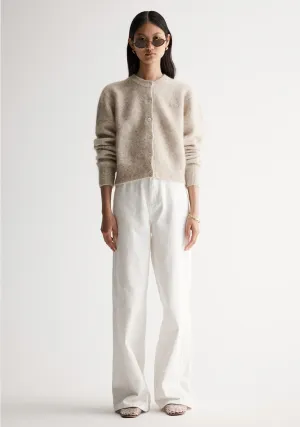 ABIGAIL Knit Cardigan | WHITE MARLE