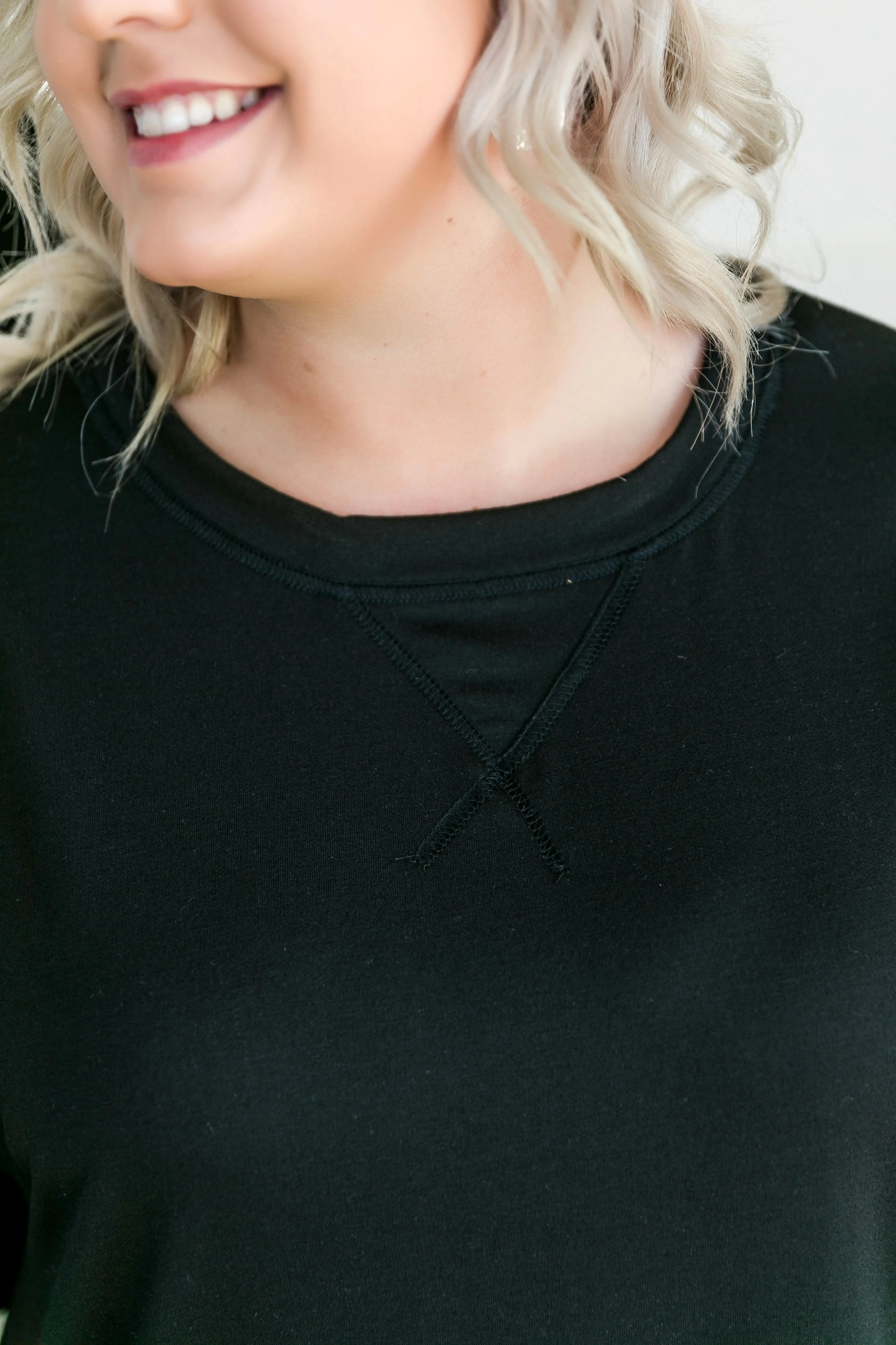 Aced That Sweatshirt Top In Black