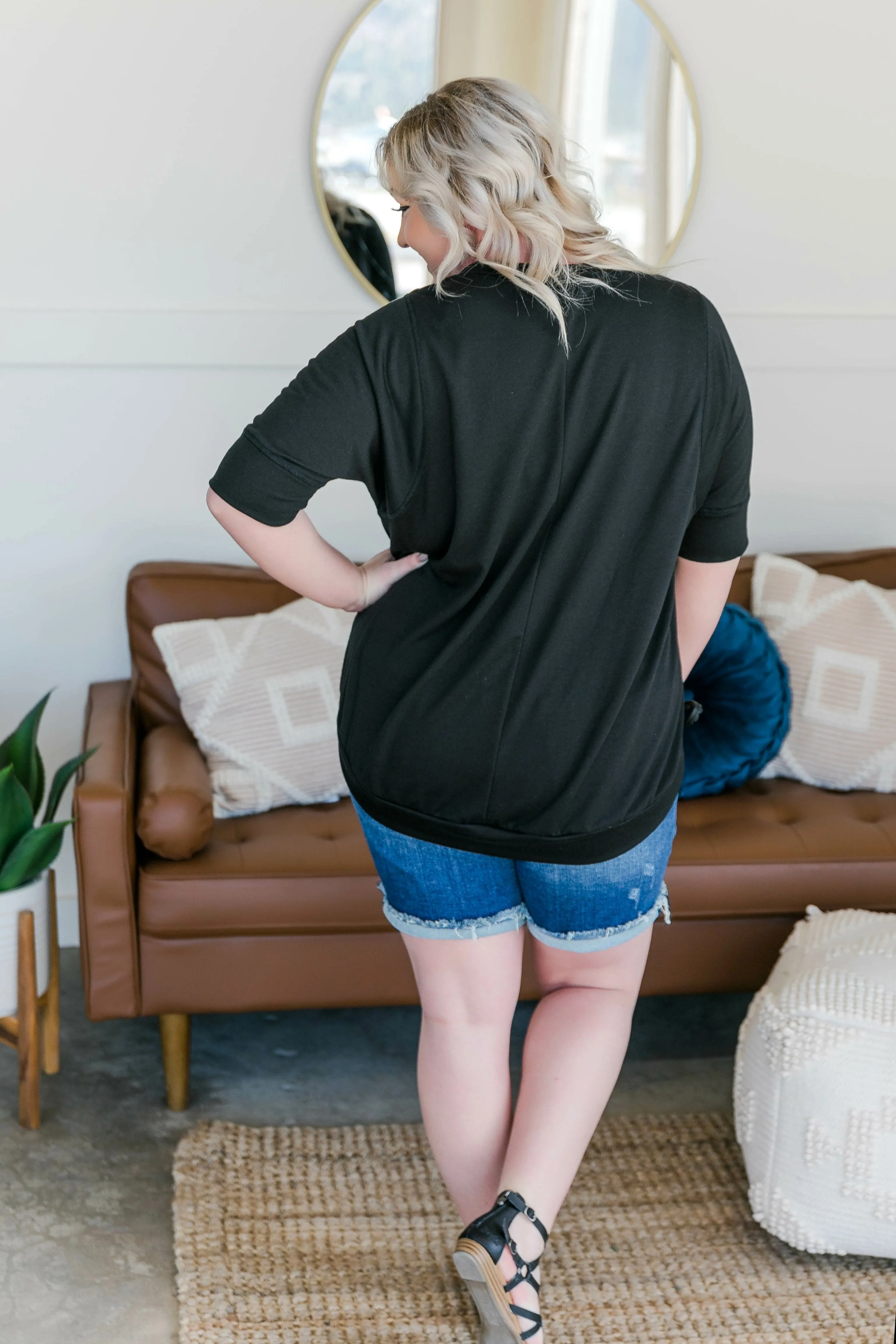 Aced That Sweatshirt Top In Black