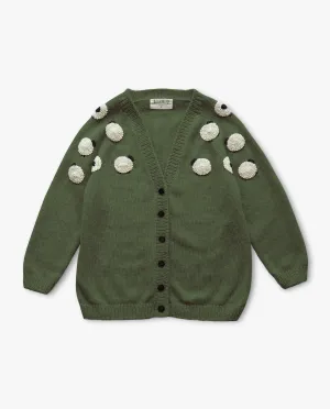 Adult Sheeps cardigan | Moss Green