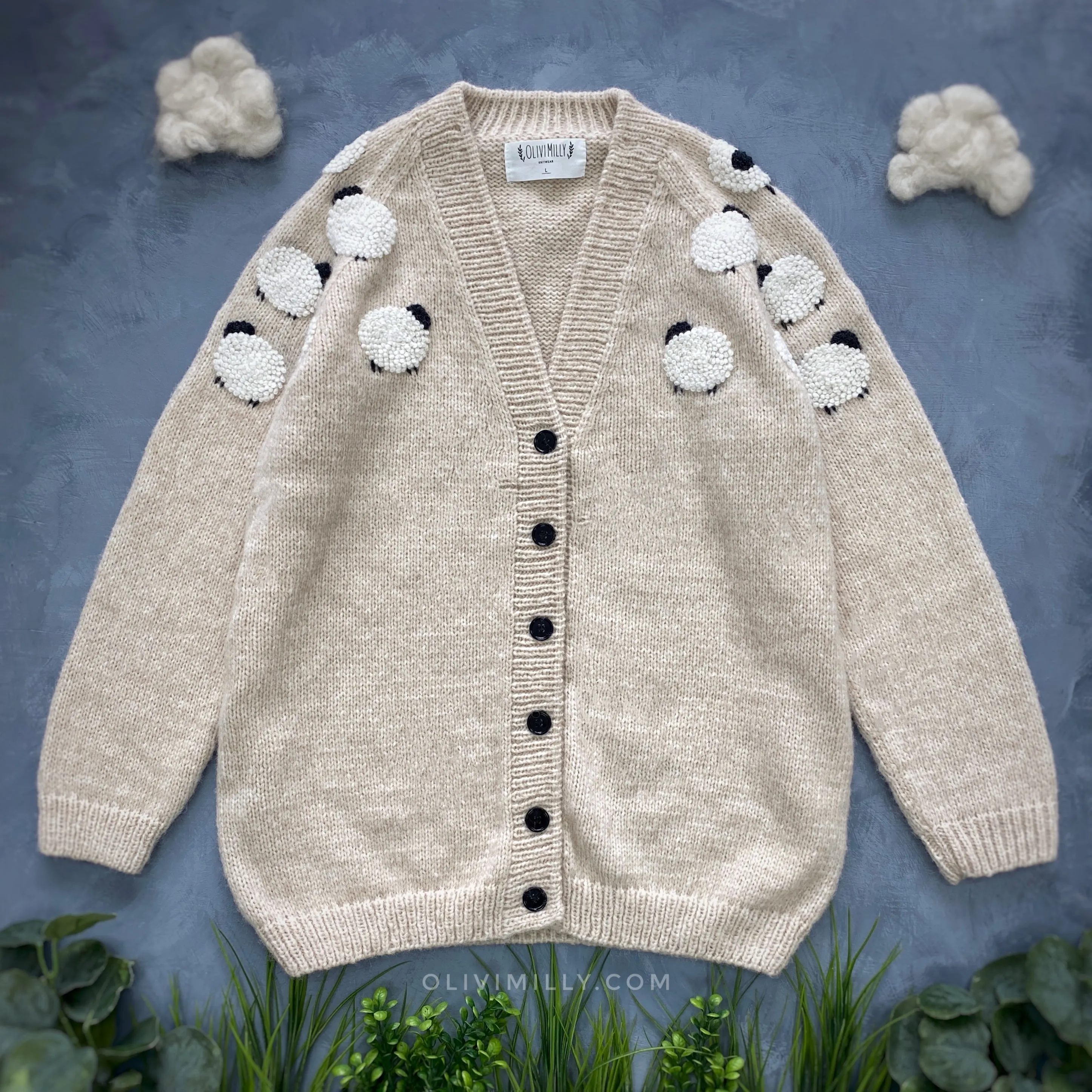 Adult Sheeps cardigan | wheat
