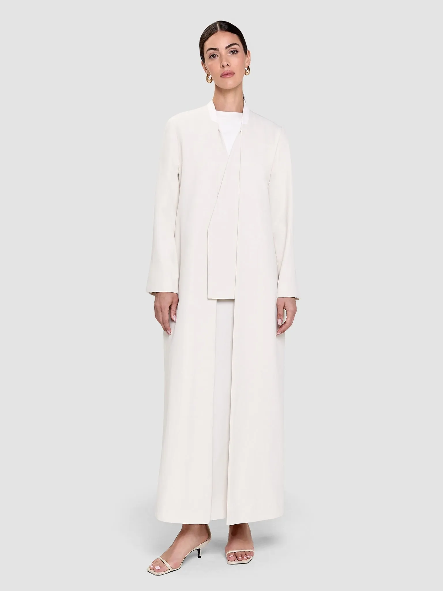 Amara Long Jacket - White