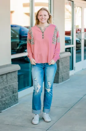 Around Here Rose Thermal Top