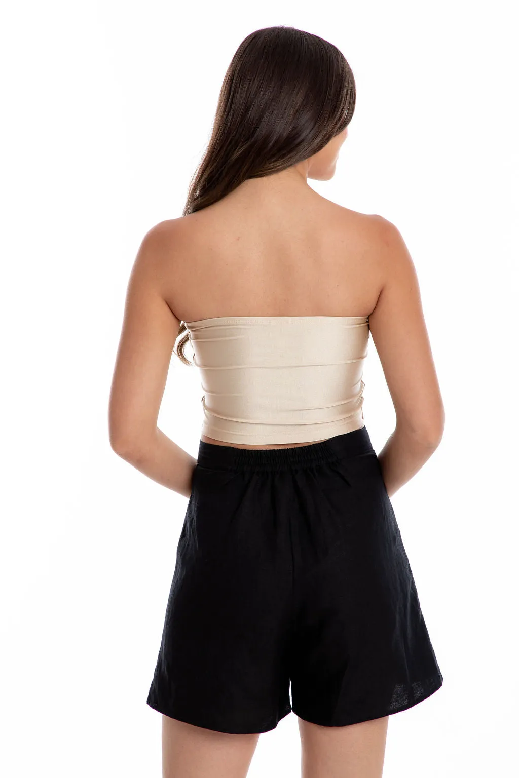 B021 Basic Bandeau Top - Denim