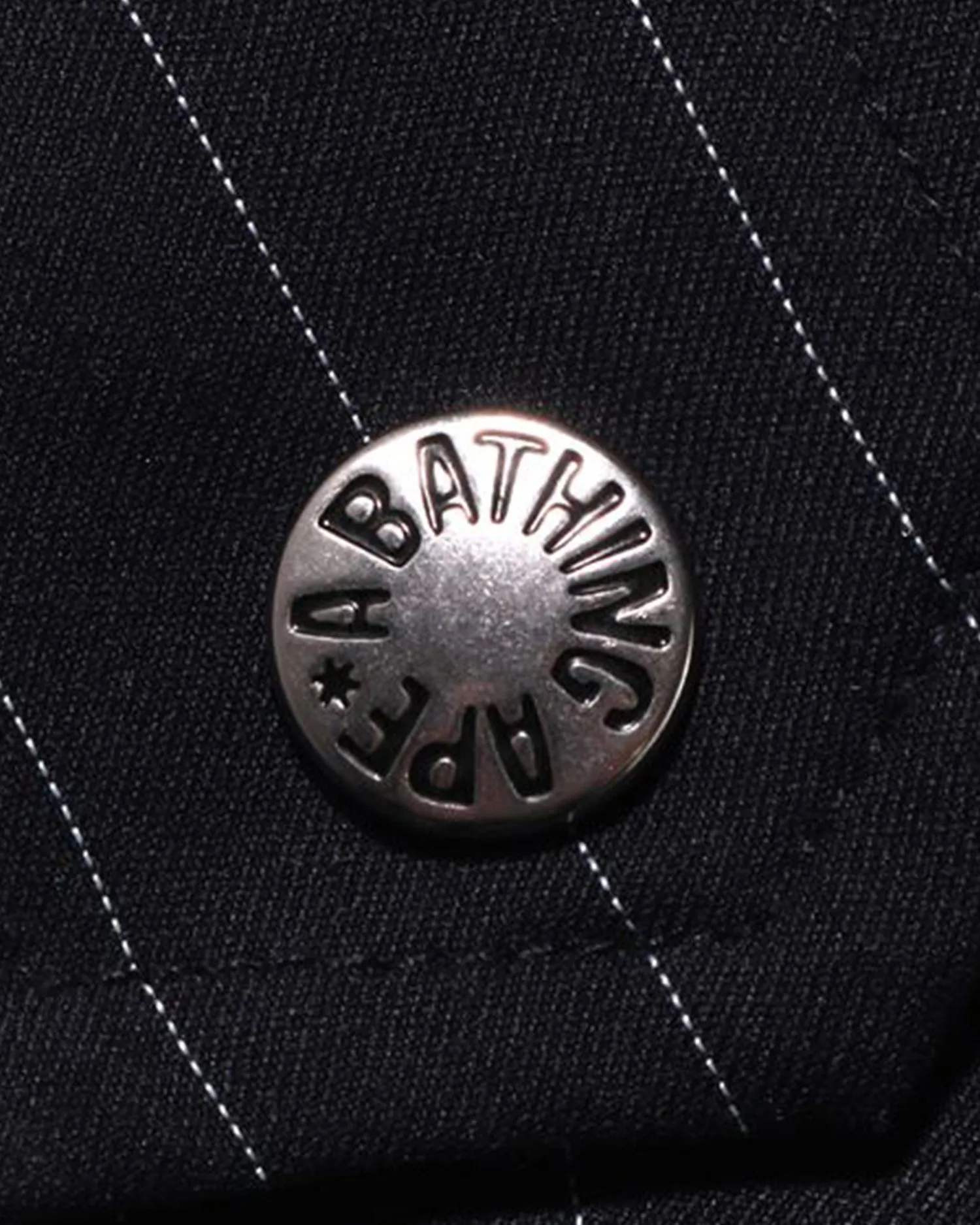 B.A Applique Pin Striped Zip Jacket