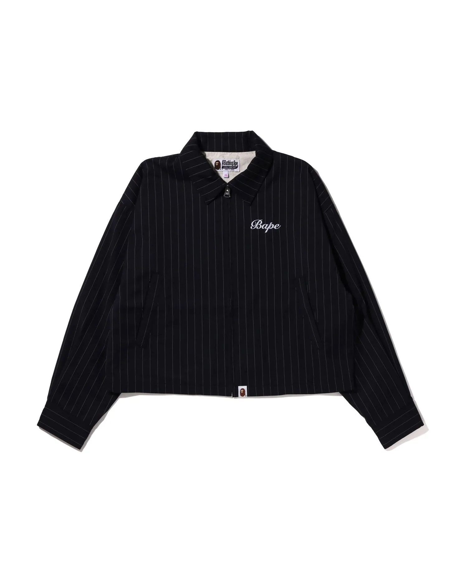B.A Applique Pin Striped Zip Jacket