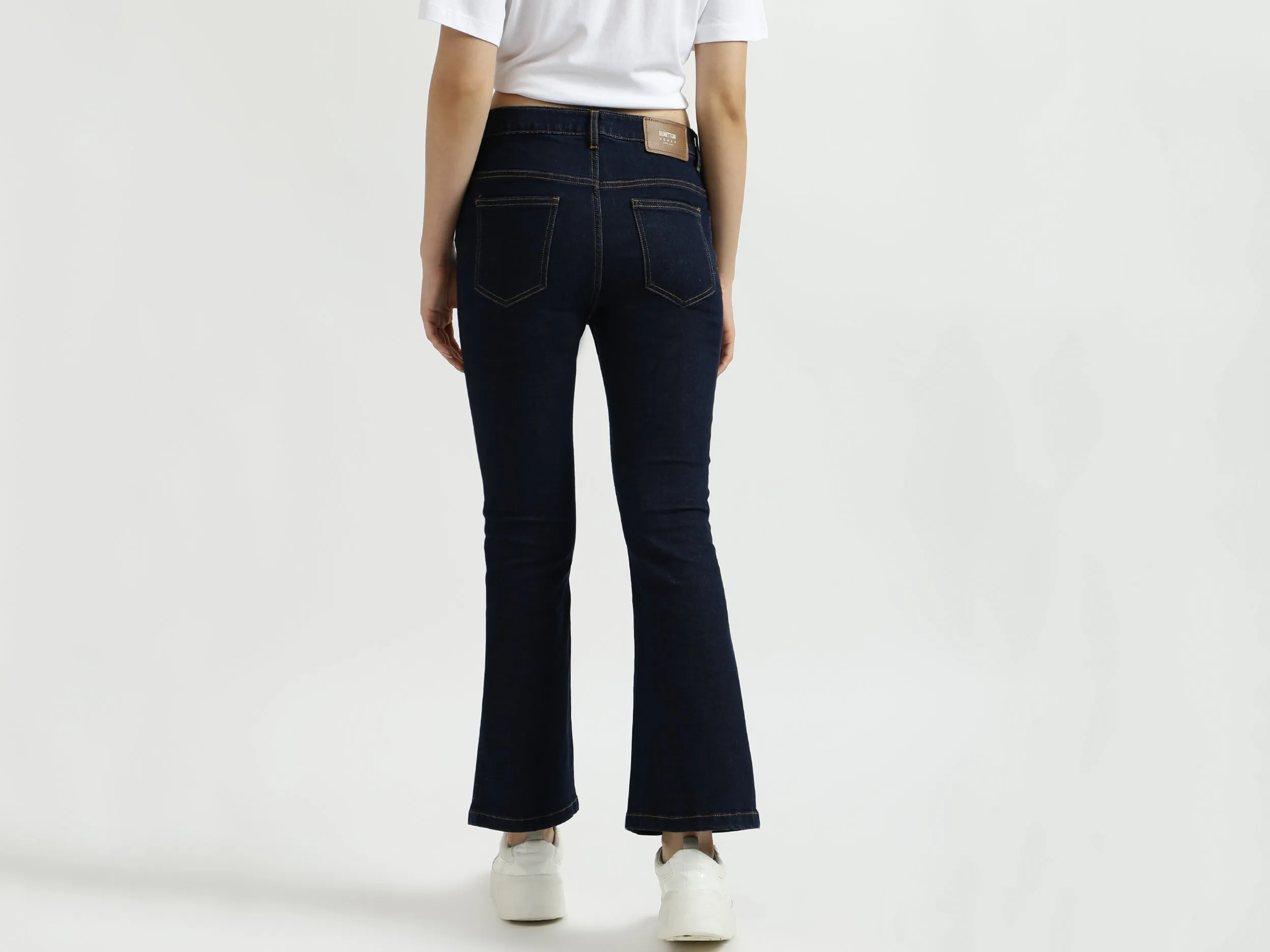 Basic Navy Blue Bootcut Jeans