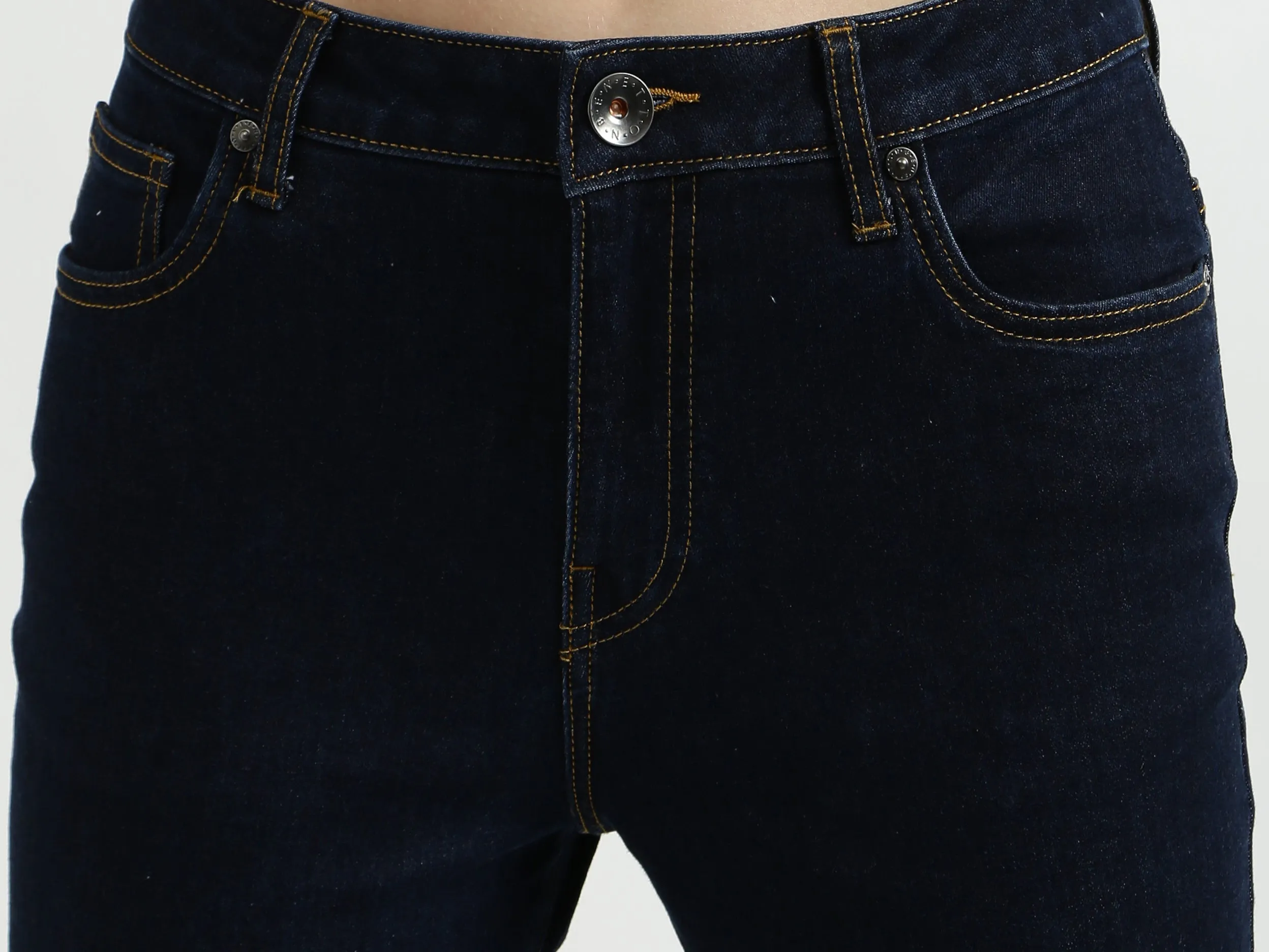 Basic Navy Blue Bootcut Jeans