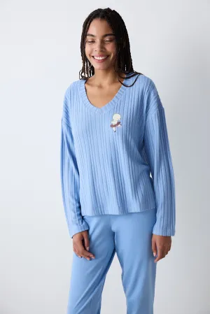 Bearlerina Blue Pants Pajama Set
