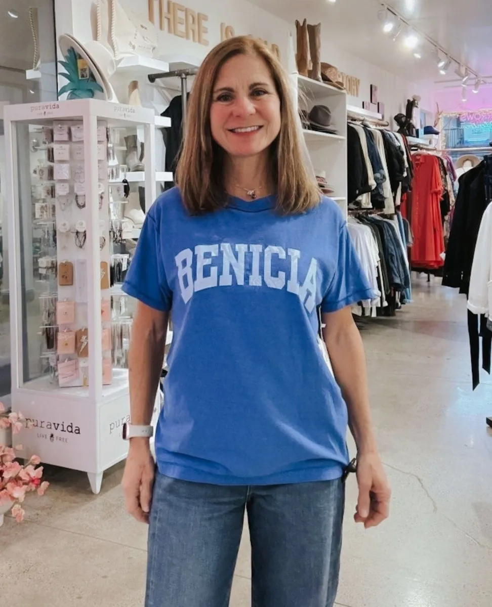 Benicia Varsity Tee Royal Blue