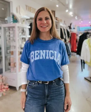 Benicia Varsity Tee Royal Blue