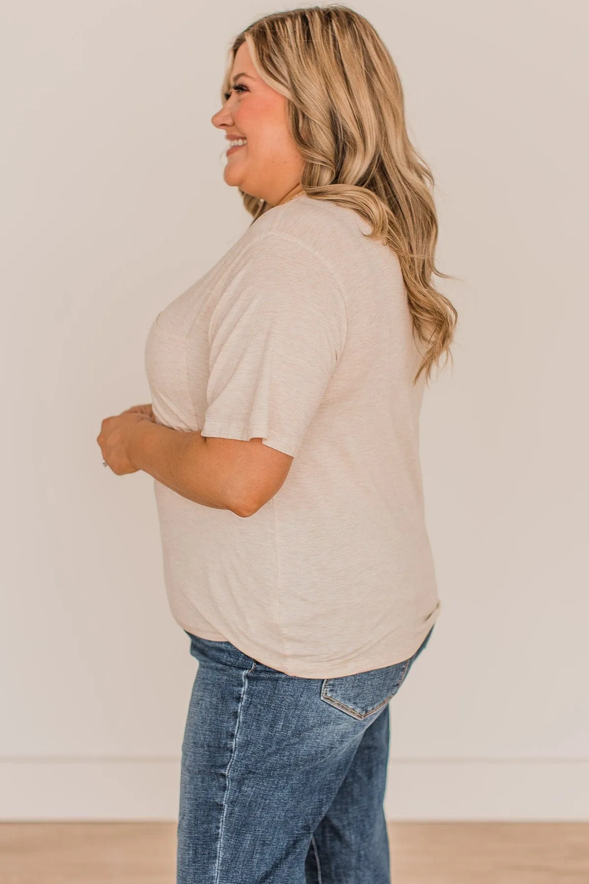 Better Than Basic Pocket Top- Oatmeal