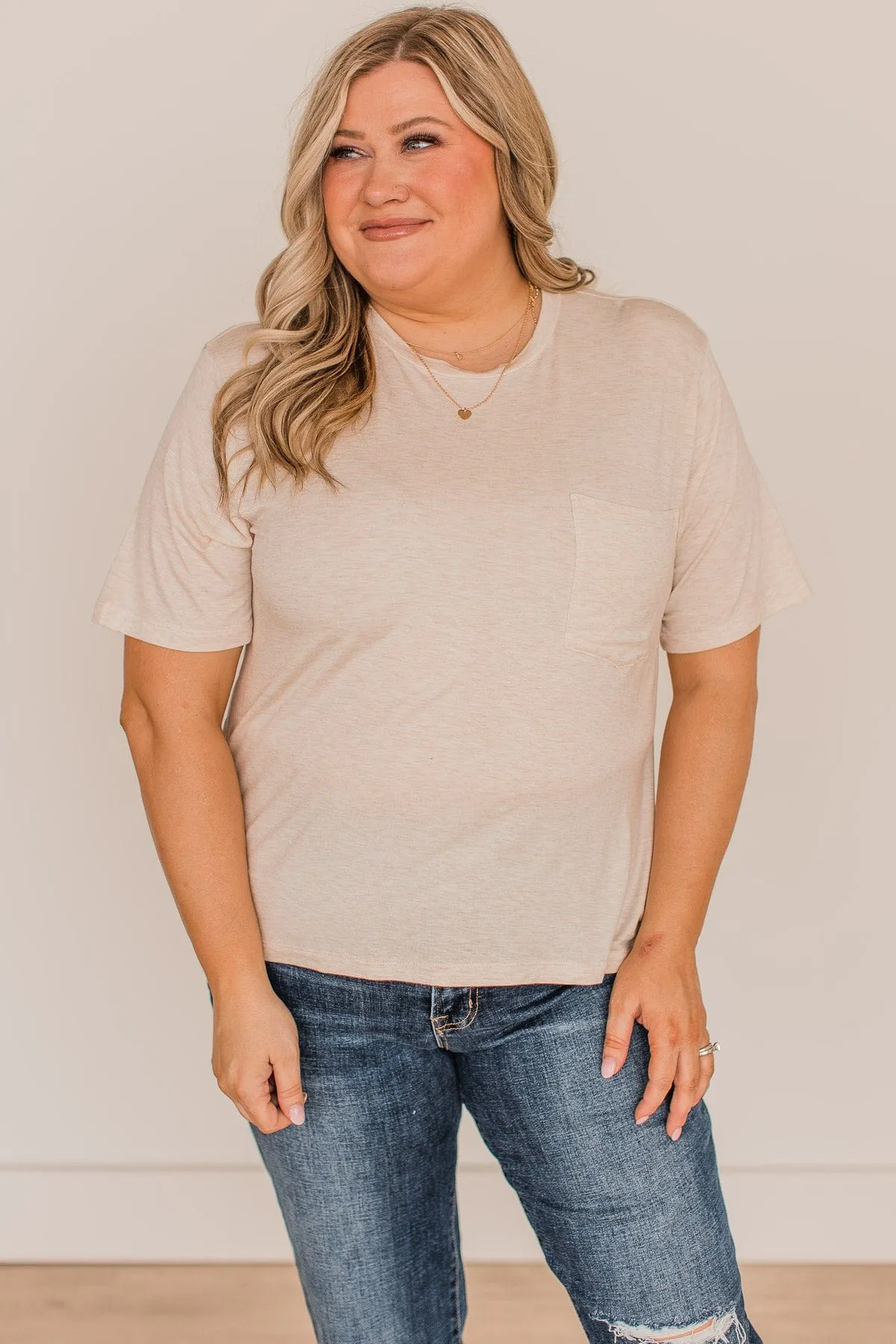 Better Than Basic Pocket Top- Oatmeal
