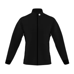 Big and Tall Mens Mizzly Black Wind Water Resistant Cycling Jacket