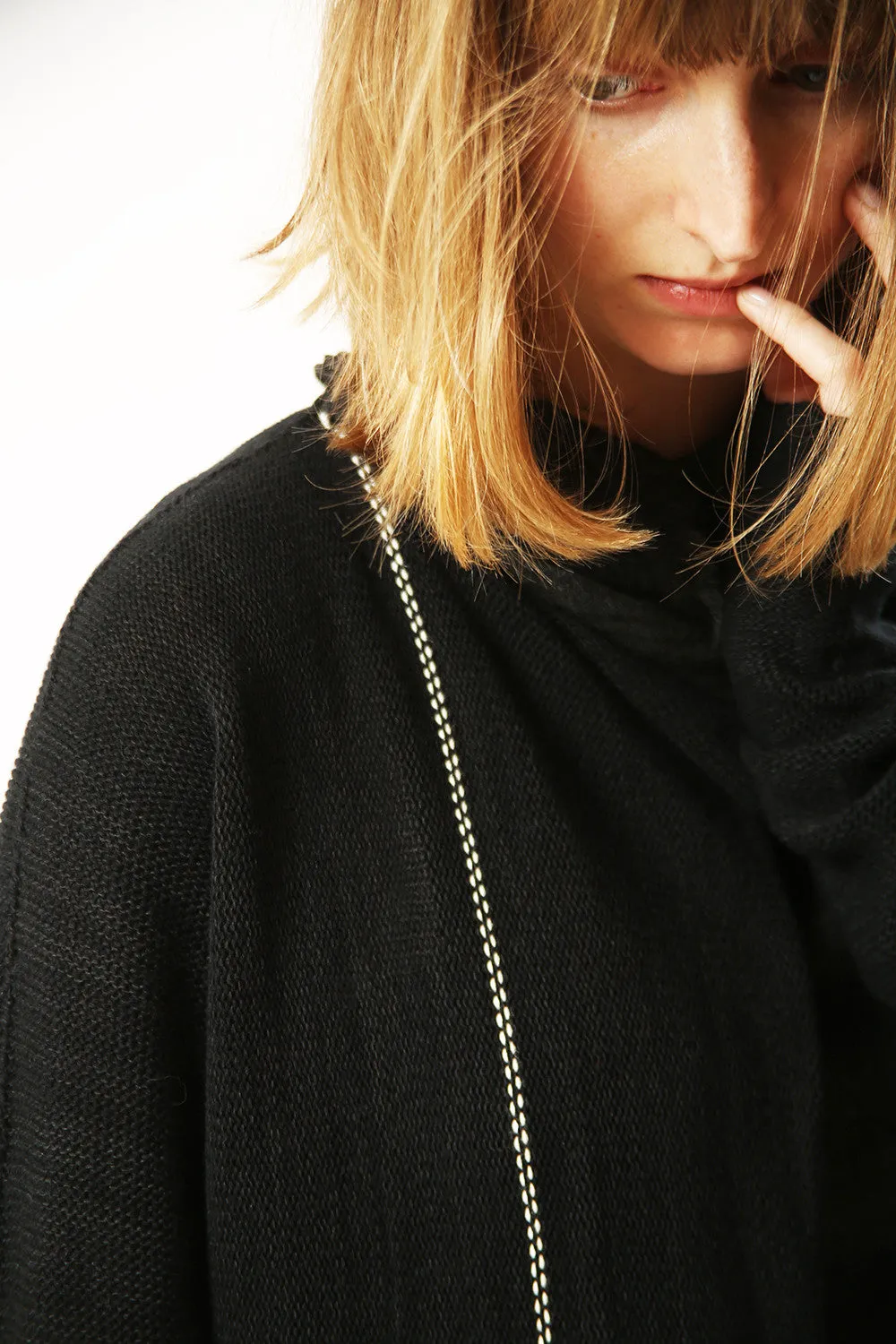 Black Tasitura Jacket Sweater