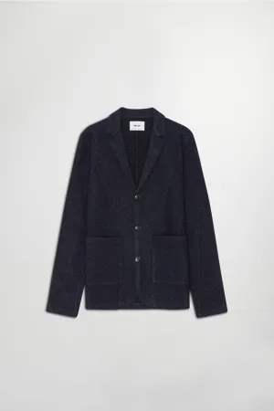 Blazer in Boiled Wool 6398 - Navy