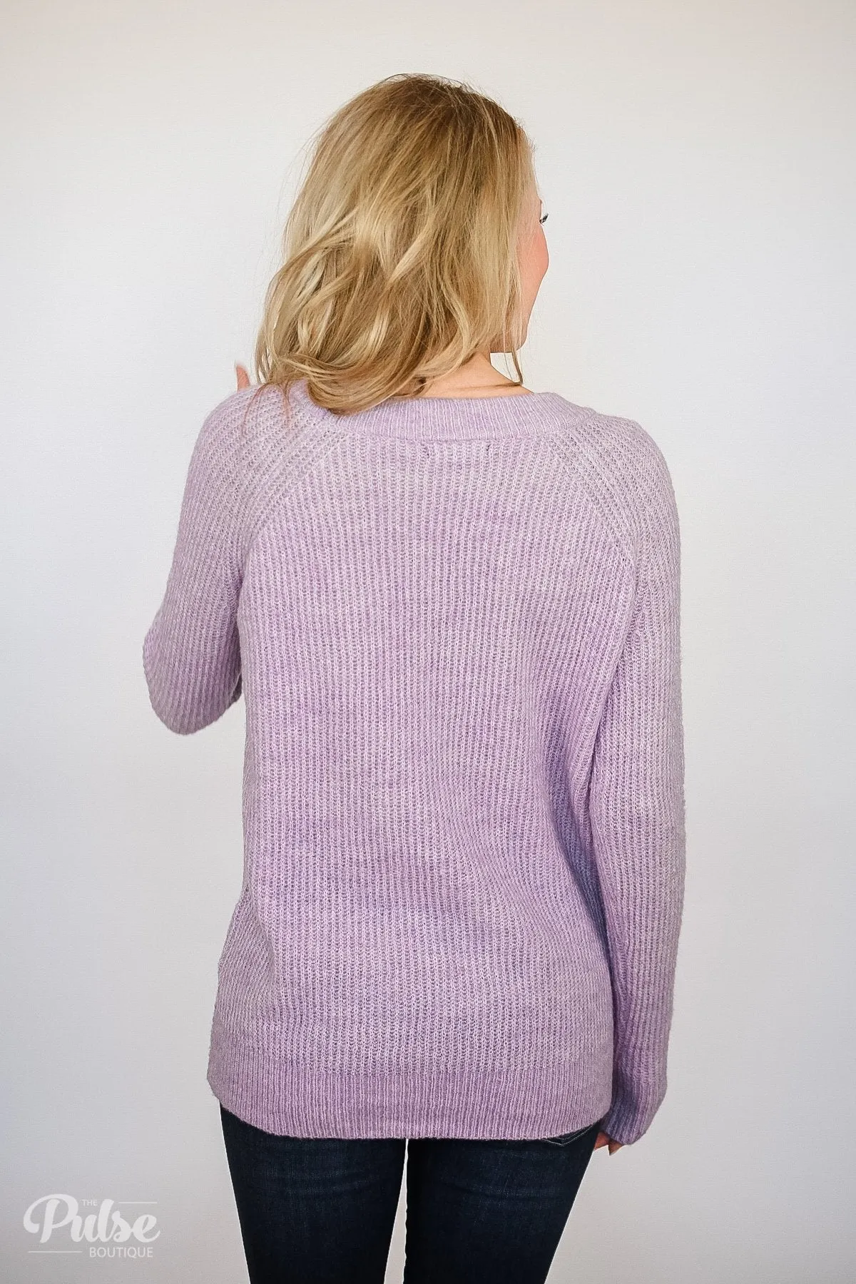 Blissful In Lilac Knitted Sweater