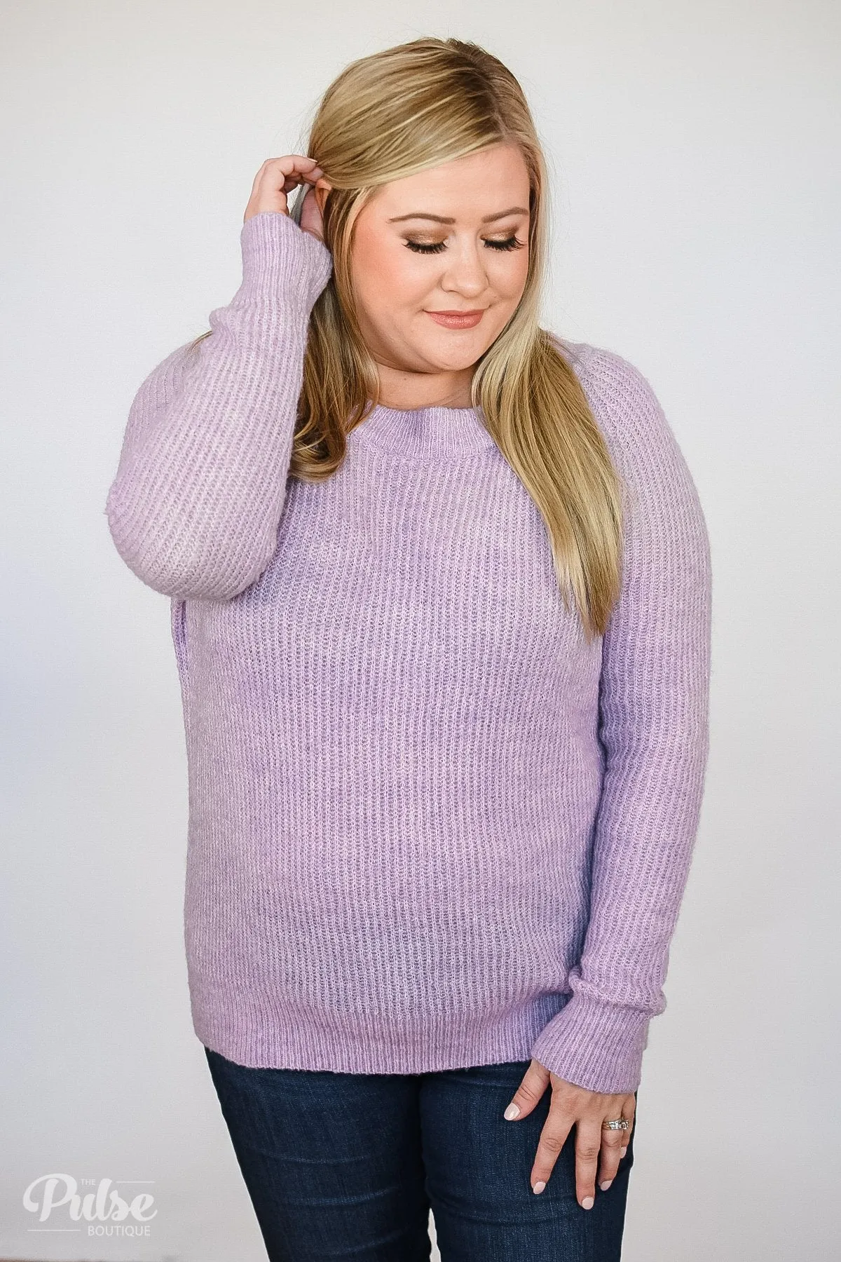 Blissful In Lilac Knitted Sweater