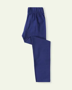 Blue Solid Tights