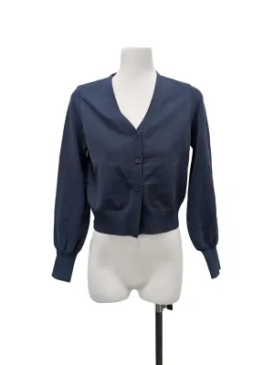 Blue V Neck Cardigan
