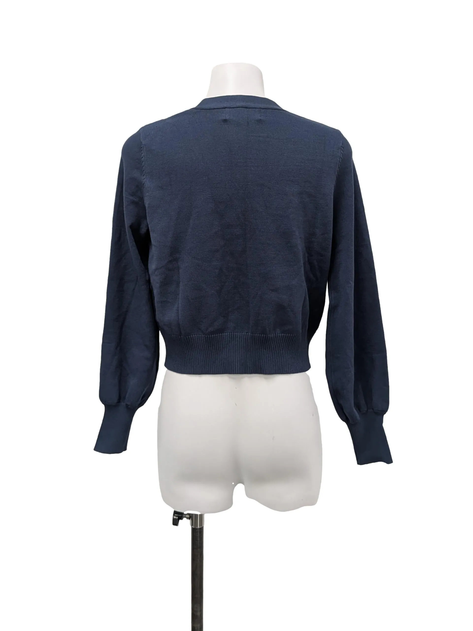 Blue V Neck Cardigan