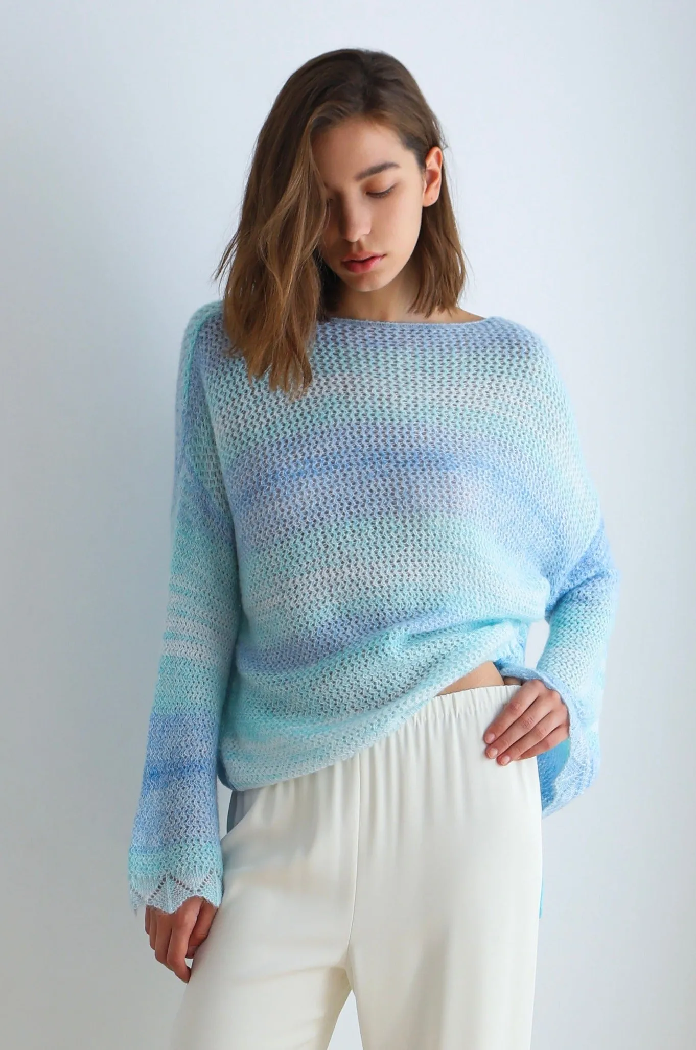 Blueberry Ocean Knit Top
