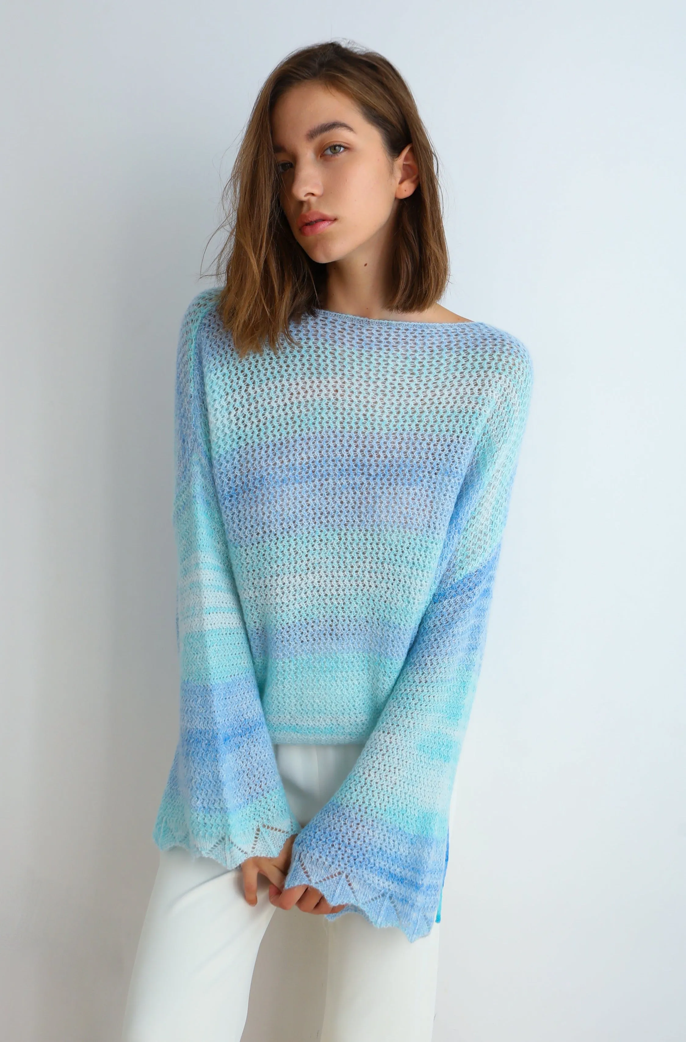 Blueberry Ocean Knit Top
