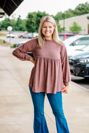 Blushing Beauty Swiss Dots Blouse