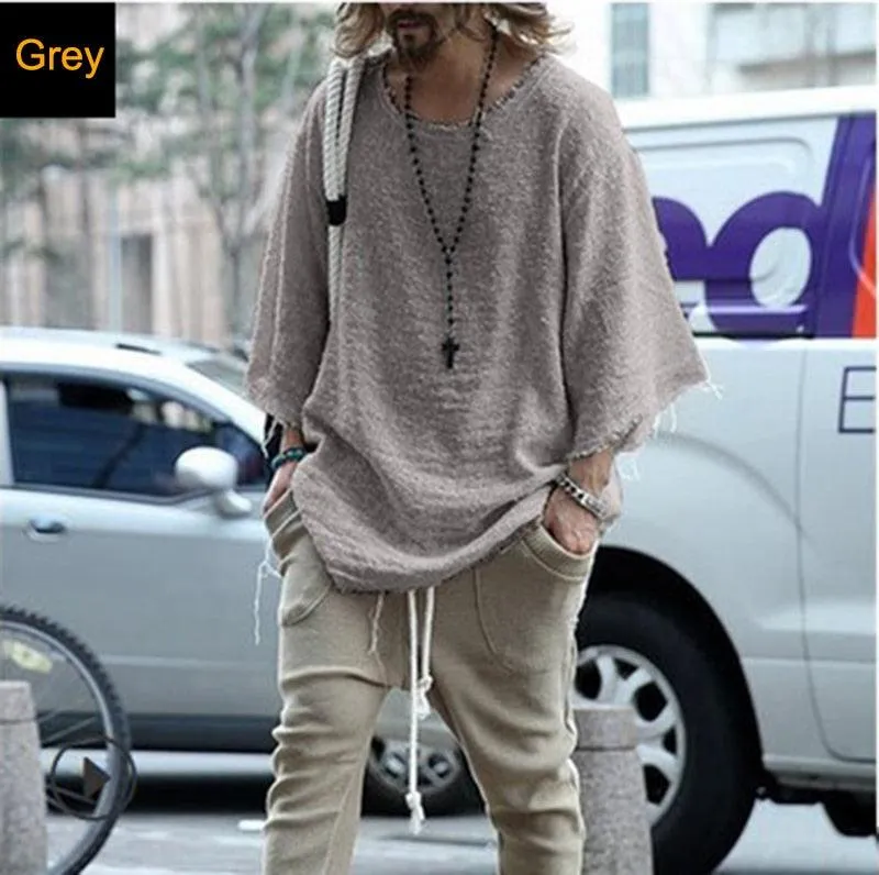 Boho Man Loose Knitted Shirt