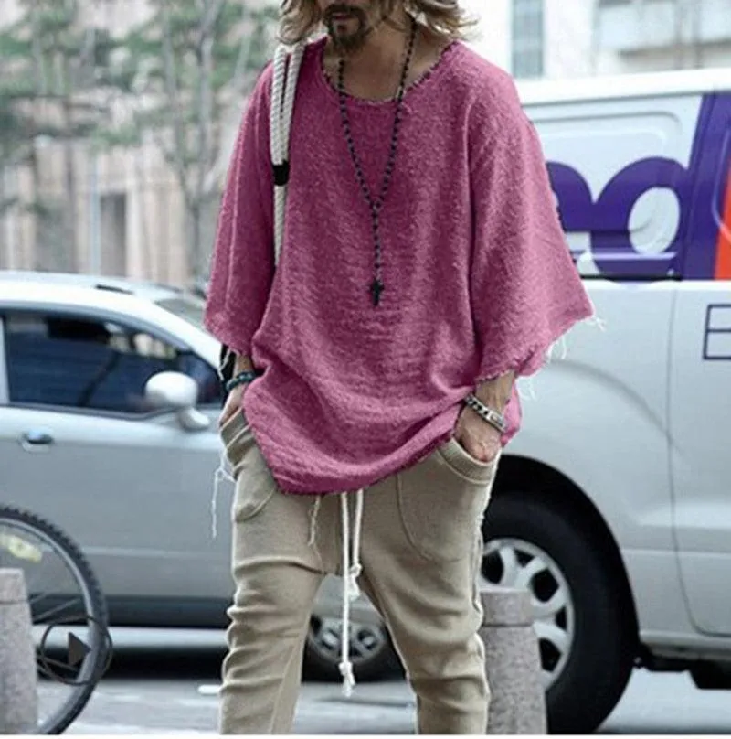 Boho Man Loose Knitted Shirt