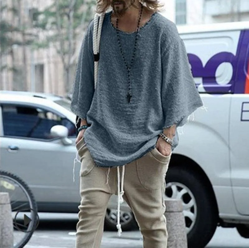 Boho Man Loose Knitted Shirt