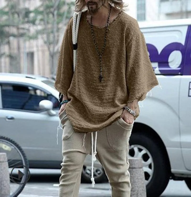 Boho Man Loose Knitted Shirt