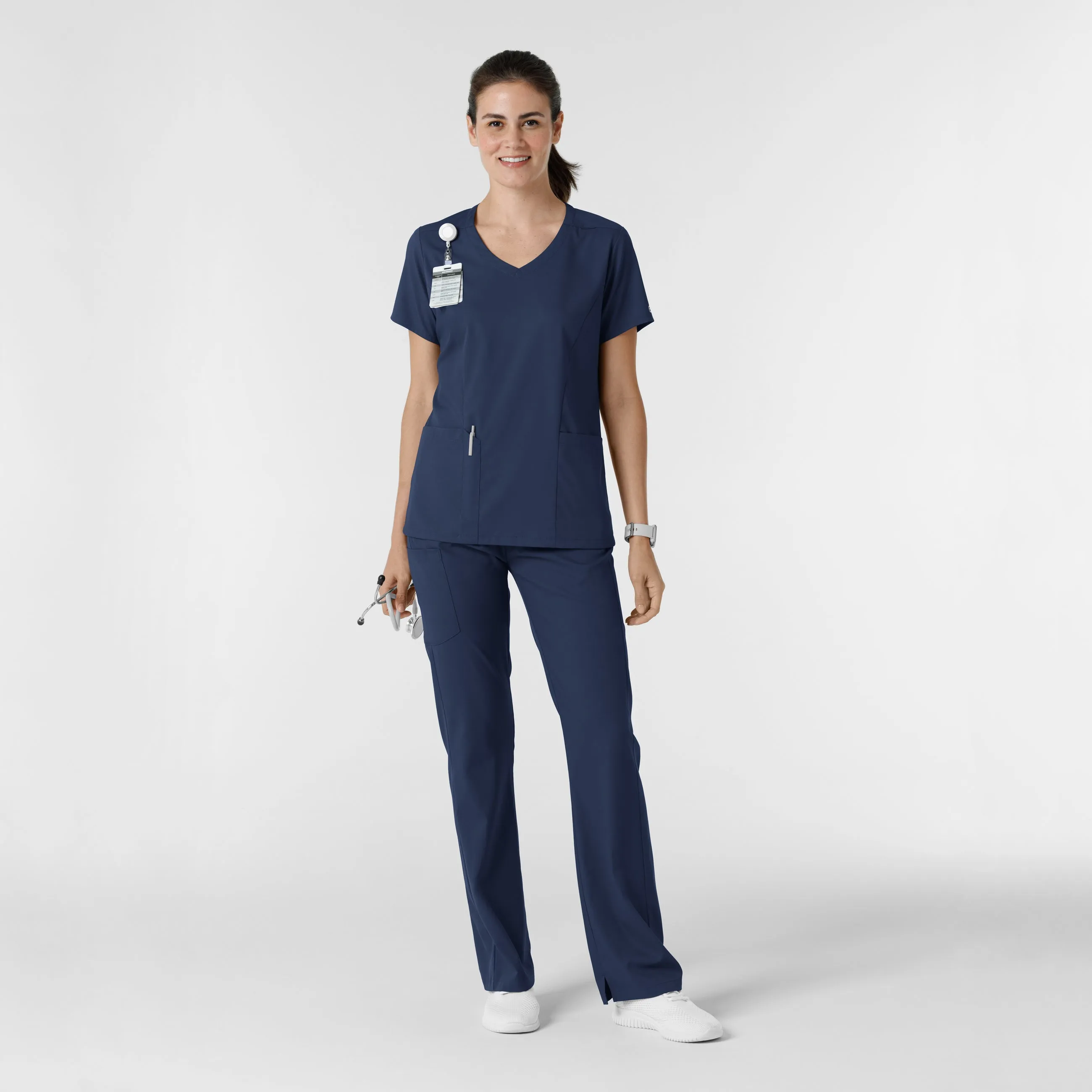 Boundless 5251 Bootcut Scrub Pants Navy
