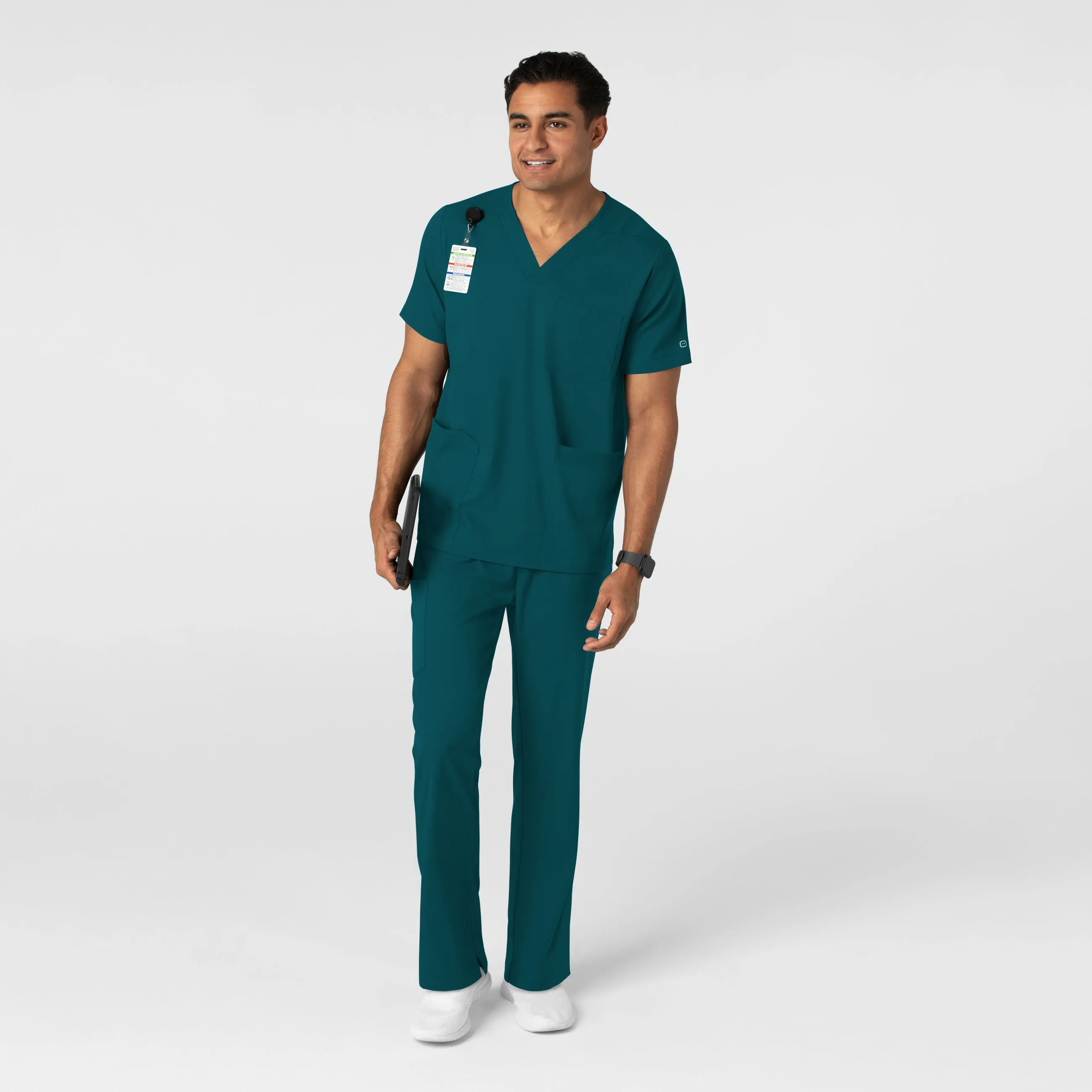 Boundless 5351 Men's Straight Leg Scrub Pants Caribbean