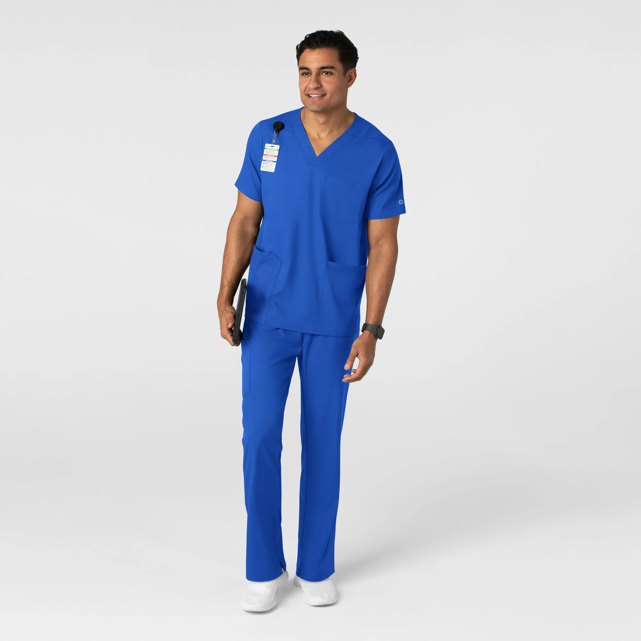 Boundless 5351 Men's Straight Leg Scrub Pants Royal