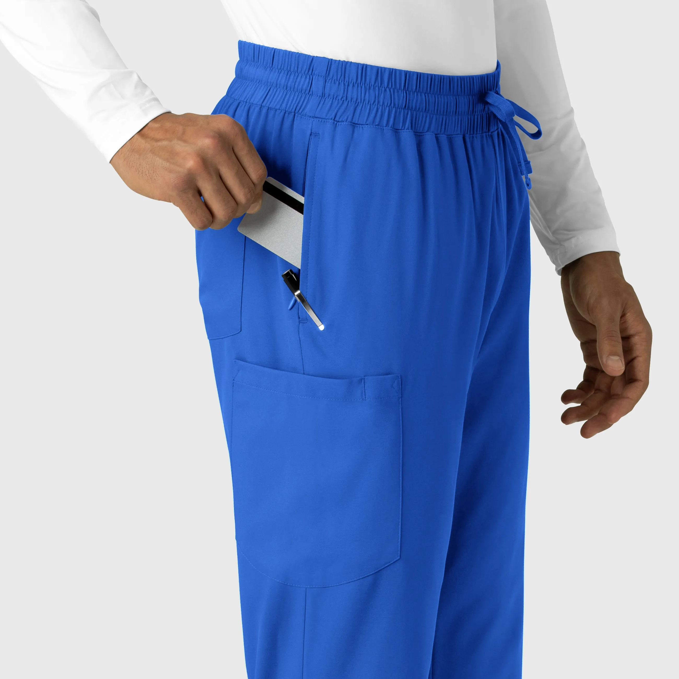Boundless 5351 Men's Straight Leg Scrub Pants Royal