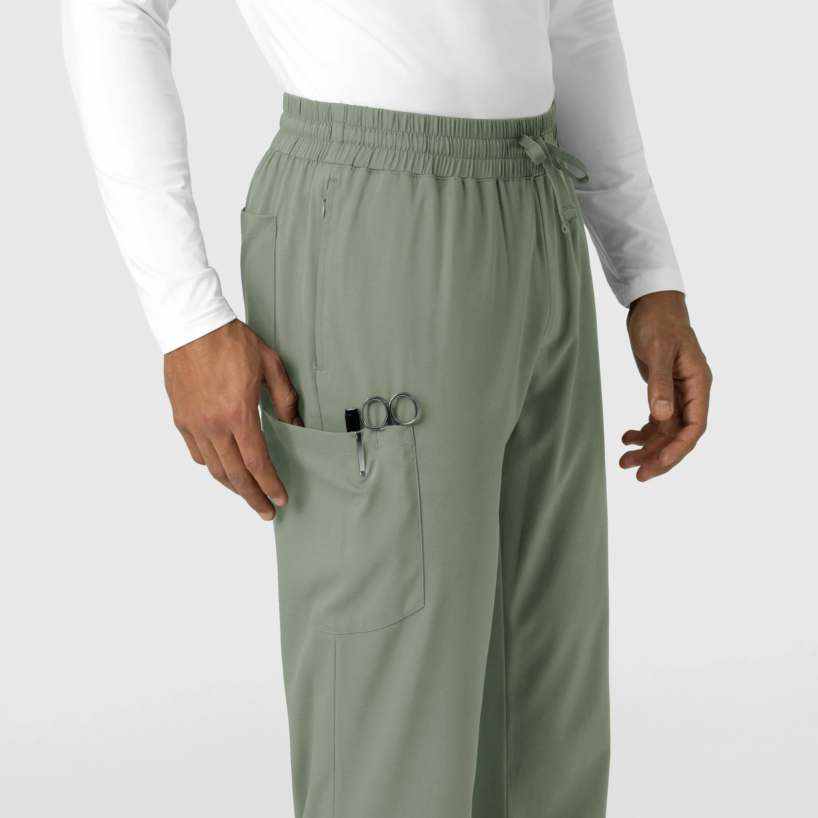 Boundless 5351 Men's Straight Leg Scrub Pants Sage