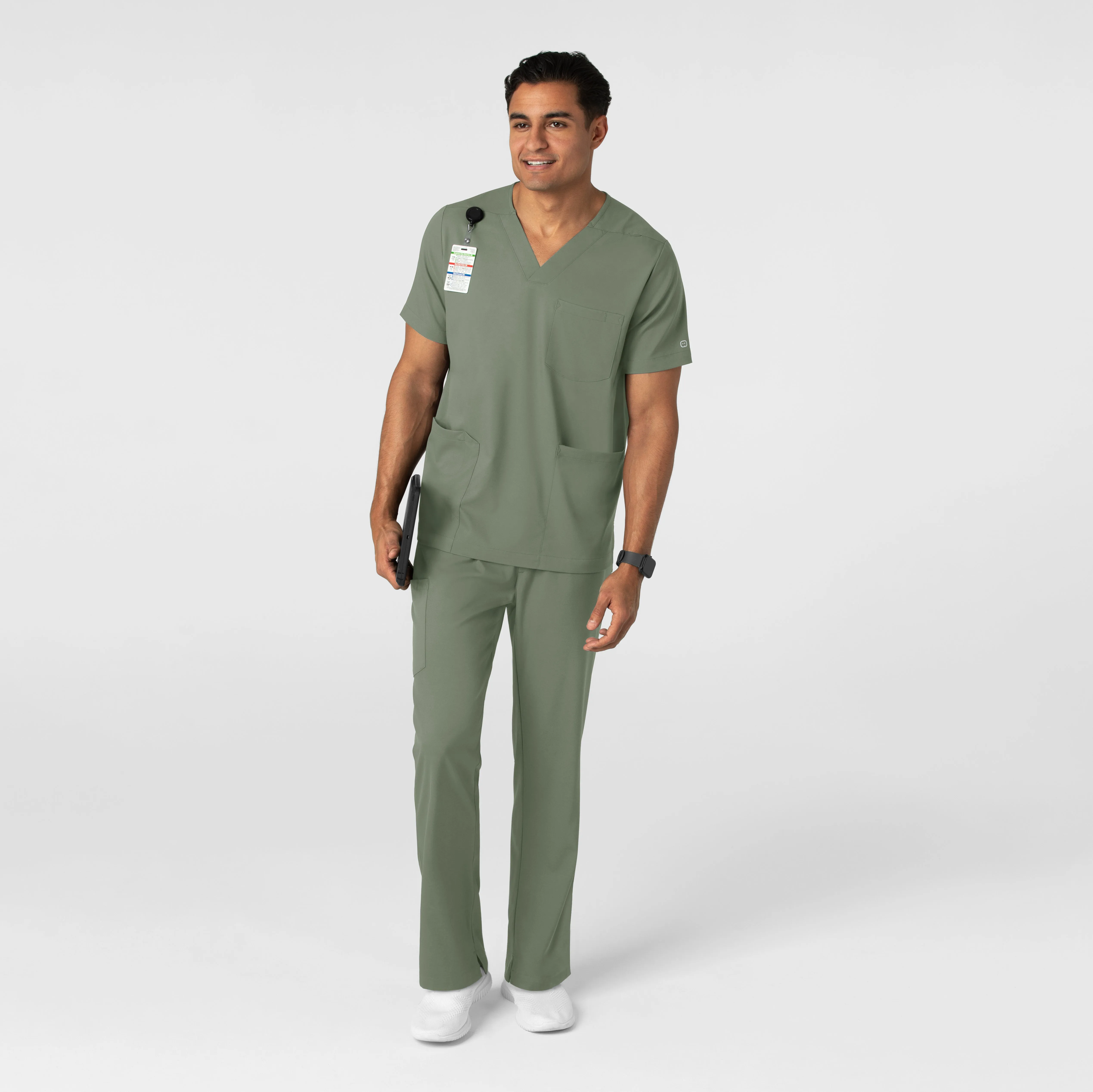 Boundless 5351 Men's Straight Leg Scrub Pants Sage