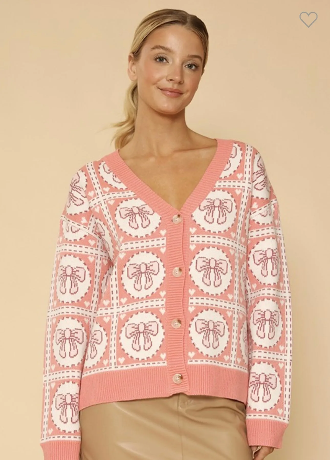 Bow Heart Cardigan
