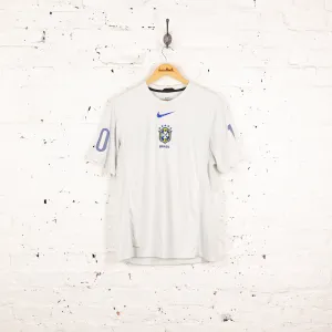 Brazil 2010 Nike Football Training Top Shirt - White - L