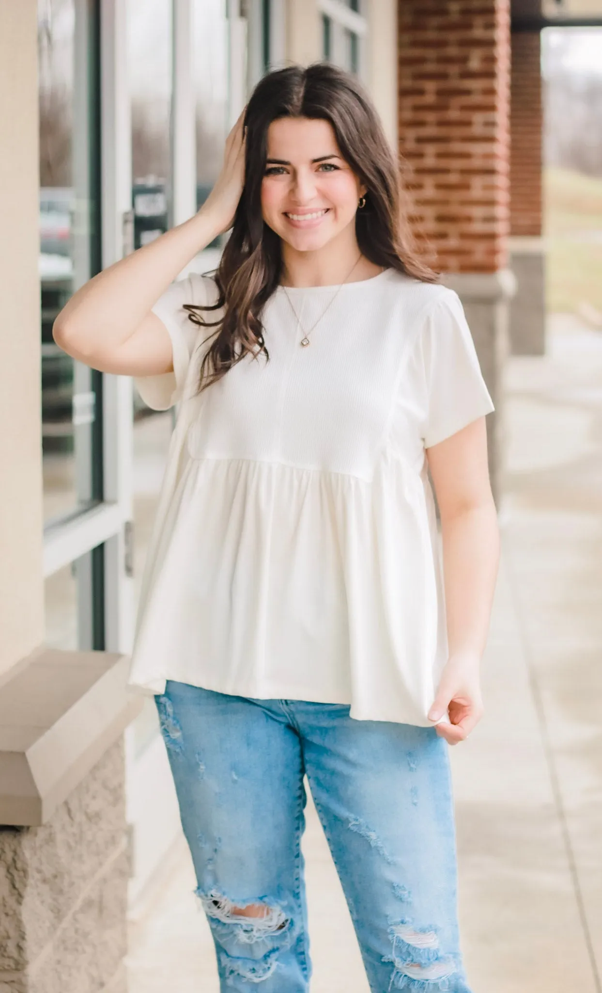 Breaking Out Our Favorite Babydoll Top in White