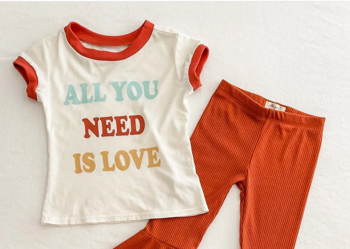 Brokedown Clothing Women's All You Need is Love Off White Tee