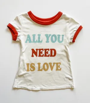 Brokedown Clothing Women's All You Need is Love Off White Tee