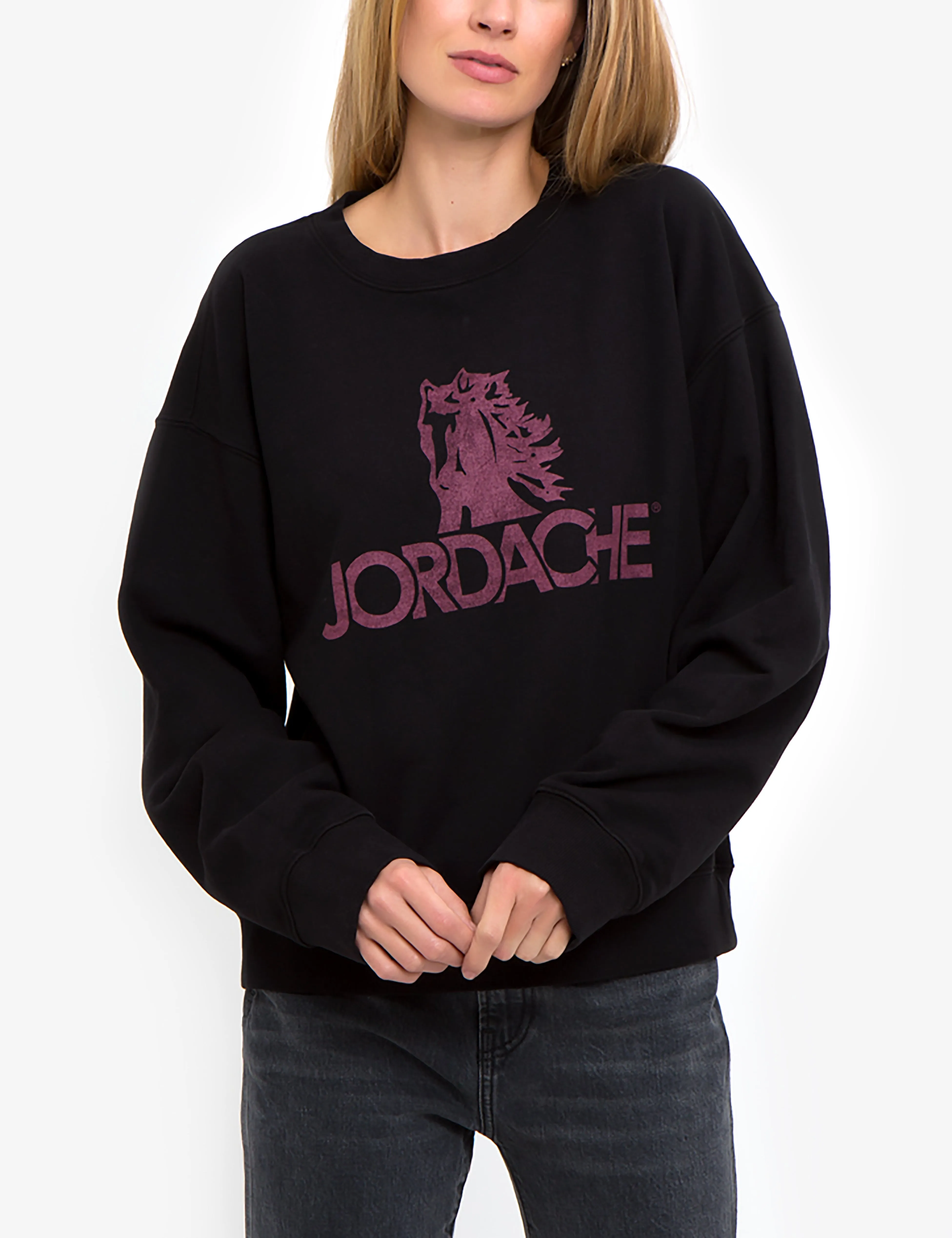 Burgundy Logo Oversized Sweatshirt