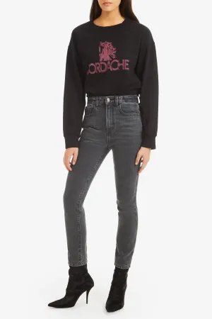 Burgundy Logo Oversized Sweatshirt