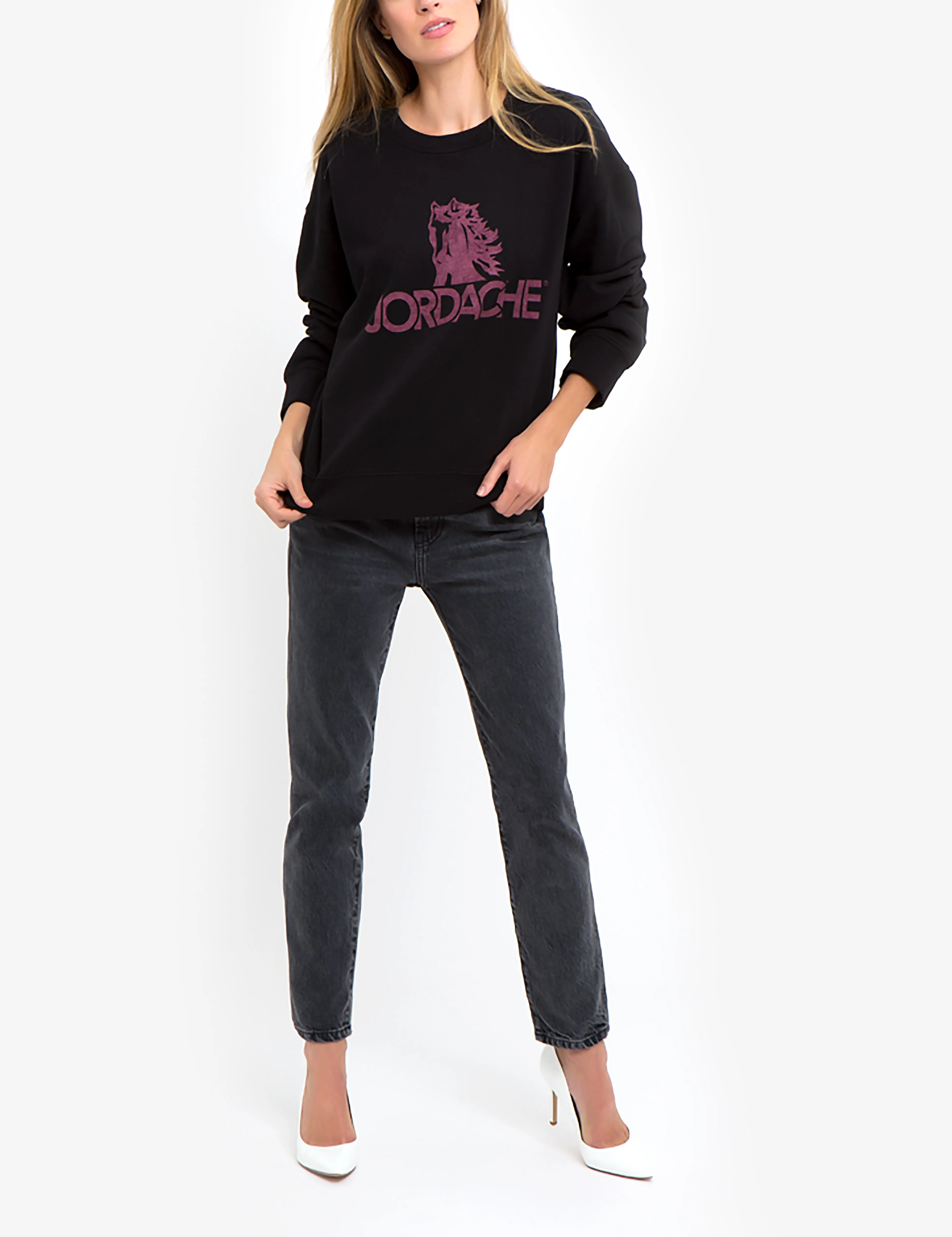 Burgundy Logo Oversized Sweatshirt